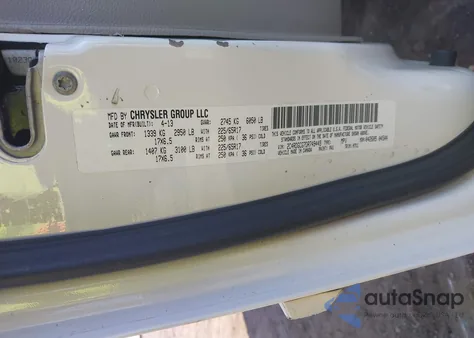 2013 Dodge Grand Caravan Sxt из США, поврежденный, VIN 2C4RDGCG7DR749449